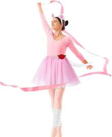 Janmercy 5 Pcs Halloween Ballerina Costume Set For Women Mouse Ballet Costume Accessories With White Mouse Headband Tail Pink Ballet Tutu Skirt Tigh Leg Warmers For Halloween Cosplay Dance Party - 黑色 - 查看 3
