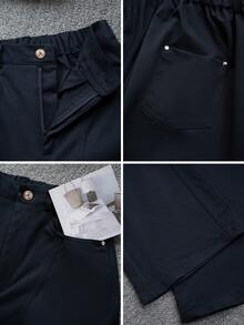 女士高腰阔腿裤，休闲宽松长裤，美式休闲，适合秋冬