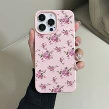 Phone Case - A TPU Case with a Pink Floral Pattern That Offers Full Protection And Precise Cutouts, Suitable for  6 Through 16 Pro/Pro Max/Plus. - Estilo 1 (1 pieza) - Ver 2