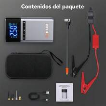 Arrancador de Batería de Auto Portátil 7500A, con Compresor de Aire 150 PSI, Linterna LED y Carga Rápida USB, para Vehículos SUV, Motos y más, Batería Externa y Emergencias - 1 - Ver 10