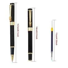 高端黑色哑光签名笔/书写流畅舒适，握感极佳的优质圆珠笔/商务人士、专业人士及企业礼品/奢华行政笔/适用于办公室、家庭和学校/可替换笔芯 - 黑色 - 查看 7