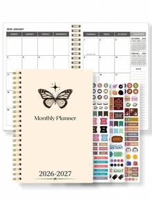 Unisex Weekly/Monthly Planner Notebook, 2026-2028 Academic Year Monthly Planner, With Note-Taking Function, Office And Back To School Supplies, Adult Gift, Teacher Gift - Multicolor - View 10