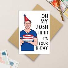 Oh My God, Josh! It's Your Birthday Today! Birthday Cards, Fun And Quirky Cards, Anniversary Cards, Congratulatory Cards, Birthday Gift Cards, Friendship Cards - Multicolor - View 2