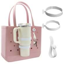 XXCV Bag Cup Holder For  30oz 40oz Adjustable No-Spill Tumbler Holder With Inserts Hooks Beach Tote Accessories For Bogg Bags And  Bags - 如圖 - 查看 1