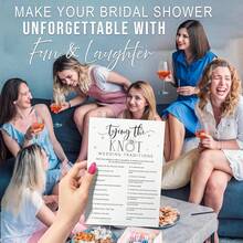Your Main Event Prints Bridal Shower Games Tying The Knot Wedding Traditions Trivia, 50 Cards Included (White)