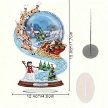 2D Ensemble de peinture de diamants de Noël, décoration de bureau - Peinture de diamants du Père Noël et du renne bonhomme de neige, décoration de Noël Peinture de diamants, ensemble de décoration de bureau Peinture de diamants, décoration de Noël Peinture de diamants DIY, cadeau d'artisanat de Noël DIY - Multicolore - Voir 5