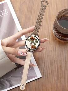 18mm 20mm 22mm 标准尺寸真皮表带 - 时尚替换表带，兼容华为 Galaxy Watch 7 6 5 4 40mm 44mm、Galaxy Watch 5 Pro、Galaxy Active 2、Watch 6 4、GT6 GT5 GT4 GT3 GT2 Pro，男女通用 - 彩色 - 查看 3