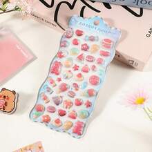 Dreamy Cartoon Candy, Rabbit, Planet, And Ocean 3D Relief Bubble Stickers, Water Panda Cartoon Animals, Cute Notebook Decoration Stickers, Phone Stickers, Also Suitable For Rewarding