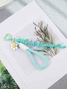 1pc Customized INS Style Minimalist Short Rope Woven Acrylic Plated Colorful English Letter Bead Heart Keychain, Cute Little Sun Acrylic Pendant, Gift For Friends, Family, Birthday Gifts, Customized Keychain, Customized Name, Customized Birthday Gift, Customized Phone Lanyard, Customized Bag Charm,Durable,Colorful,Cute,Adorable,Funny,Kawaii,Y2K,Stylish,Unisex,Casual,Custom,Personalized,Unique,Customized,Ideal Gifts For Him,Ideal Gifts For Her,Her,Boyfriend,Girlfriend,Family,Friends,Delicate Romance,Winter Grace