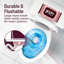 Flushable Wipes For Women - 80-Count Wet Wipes For Adults - PH-Balanced Feminine Wet Tissue With Vitamin E And Aloe - Gentle Feminine Hygiene Body Cleansing Cloth - No Fragrance Large - 80 chiếc (Gói 1 chiếc) - Xem 6