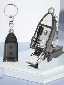 1pc Stainless Steel Mini Folding Nail Clipper With Keychain - Portable Sharp Toe & Finger Nail Trimmer, Gift For Birthday, Holiday, Christmas, New Year - Multicolor - View 11