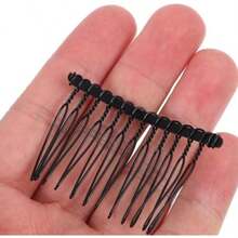 25 Piezas Accesorios para el cabello peines de pelo francés tiara decoración peinetas laterales francesas peine de pelo para mujer Metal Decorar Pedazo de cabello sombrerería novia(default) - Multicolor - Ver 5