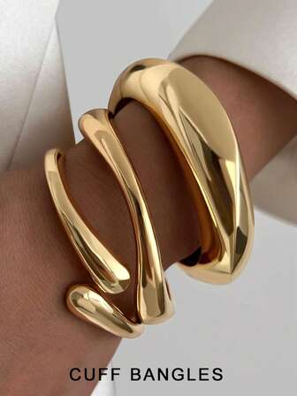 3pcs Fashionable Minimalist Luxury Bracelets For Women, Versatile Daily Accessories