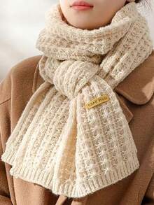 Women's Knitted Scarves - Autumn & Winter, Korean-Style, Versatile, Thickened Warm Shawls, Elegant Ambience, Student Neck Wraps1pcs - Multicolor - View 9