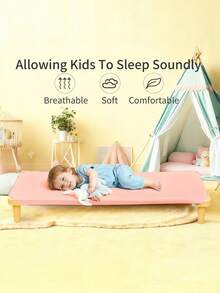 1 pezzo Lenzuolo con angoli elastici per lettino neonato, in colore solido traspirante, adatto come coperta per materassino per riposino all'asilo - Multicolore - Visualizzare 3