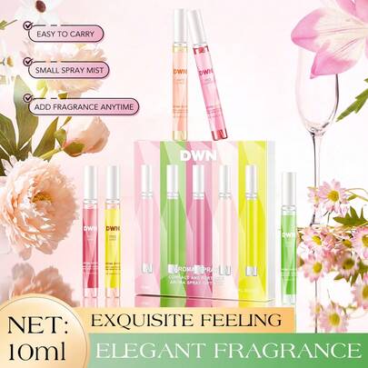 10ml x 5 chai/hộp Sản phẩm xịt chống mối mọt quần áo hương hoa, hương thơm nhẹ nhàng, lưu hương lâu, thích hợp cho mọi loại quần áo, phòng tắm, phòng ngủ, tủ quần áo, phòng khách và là quà tặng sinh nhật, lễ tốt nghiệp - Quà tặng dành cho phụ nữ