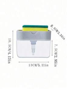 创意厨房皂液器，家用厨房收纳，带清洁刷的自动皂液器，皂碟，带支架的创意皂液器，厨房和浴室配件 - 彩色 - 查看 10