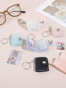 1pc 1-Inch 2-Inch Mini Photo Album With Keychain, Student Hanging Album For ID Photos, Fashion Portable Photo Album, Gift For Friends - Multicolor - View 6