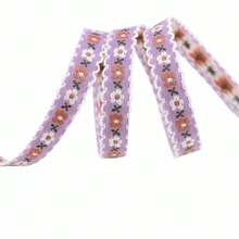 Chinese Style Floral Trim Ribbon, Vintage Embroidered Ribbon Variety, DIY Handmade Bow Hair Clip Clothing Accessories Ribbon