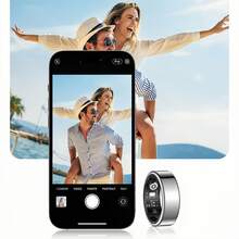 NEXUS Smart Ring, Fitness Tracking Ring, Heart Rate Monitor Health Tracker For Women/Men, IP68 Waterproof-No Subscription-Sleep Tracker For IPhone And Android, Up To 10 Days Of Battery Life(Subject To Actual Usage),Ideal Thanksgiving, Christmas And New Year Gifts For Family And Friends - 銀條紋 - 查看 8