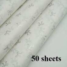 10/30/50 件粉色和黑色多色浪漫蝴蝶结礼品包装纸 - 优雅的蝴蝶结设计，适合节日、派对、生日、婚礼、礼品包装、花束 - 多色浪漫小蝴蝶結 - 查看 29