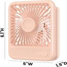 Koonie USB Desk Fan, Strong Wind Ultra Quiet Small Personal Fan With 180° Tilt Folding And 3 Speeds Adjustable, USB-C Corded Powered Mini USB Fan For Office Desktop Bedroom, NO BATTERY - ColorC - 查看 7