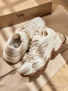 CAMEL CROWN أحذية المشي للنساء، طراز جديد للخريف/الشتاء، مبطنة بالفرو، مانعة للانزلاق، أحذية رياضية خارجية احترافية، أحذية المشي للرجال - بيج فاتح، بني فاتح - مشاهدة 4