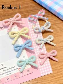 1/5 Clip para el cabello de mariposa de dibujos animados lindo, clip para el cabello de macarrón pequeño y de colores brillantes, clip para el cabello de colores, clip para el cabello con lunares de colores de caramelo, clip para el cabello, resistente, adecuado para uso diario, color aleatorio, accesorios de belleza para el hogar, regalos para mujeres, clip para el cabello, regalo, se puede usar para fijar trenzas de cola de caballo, servir, ropa deportiva y de fitness.