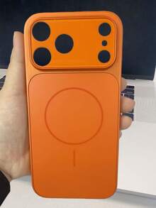 Magnetic Instant For IPhone 17-Style Upgrade: Original Large Window Magnetic Case Compatible With Iphone 17/ 16/ 15/ 14/ 13 Air/ 17 Pro Max – Wireless Charging Compatible, Matte Texture - Orange - View 13