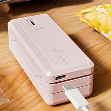 2 In 1 Mini Portable Sealing Machine Food Packaging Machine Kitchen Sealing Machine USB Charging Model, Kitchen Appliances,Portable Sealing Machine, 1300mAh, USB Charging, Quick Sealing, Used For Resealing Snacks And Plastic Bags To Keep Food Fresh, Very Suitable For Kitchen, Food Storage Mini Sealing Machine, Holiday Gifts, Birthday Gifts