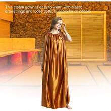 Gown, Spa Fumigation Bath Robe, Sauna Steam Home Fumigation Bathrobe, Sleeveless Sweat Steamer Cape red - inicial - Ver 8