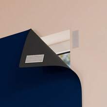 PVC Blackout Panel Curtain, Blocks 100% Of Light, For Living Room, Bedroom, Kitchen, Various Colors - Azul Marino - Ver 4