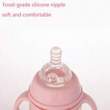 Bình sữa cho bé, chất liệu PP, có tay cầm, đường kính miệng 5cm, dung tích 160ml và 240ml, chịu nhiệt đến 120°C, núm vú mềm mại và thoải mái, thích hợp cho bé bú sữa hàng ngày. - Nhiều màu - Xem 6