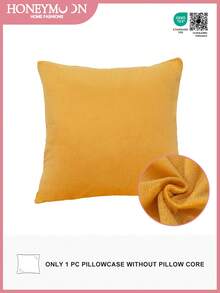 1 pieza Funda de almohada de terciopelo supersuave, sin relleno, para una elegante decoración del hogar, funda de almohada decorativa para cama y sofá, cierre de sobre, lavable a máquina, certificada Oeko-Tex