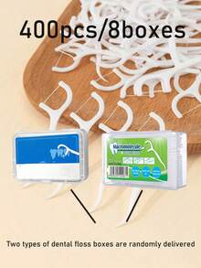 400/200/100/50pcs Pack High Tensile Dental Floss, Portable Bow-Shaped Ultra-Fine Interdental Cleaners, Dental Care Floss Picks - Multicolor - View 8