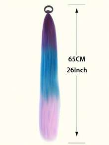 Bộ 2 phụ kiện tóc ombre cầu vồng nhiều màu sắc - Phụ kiện không thể thiếu cho tiệc tùng, tóc đuôi ngựa tết, có các lựa chọn màu hồng/xanh dương/tím - Tóc giả sợi tổng hợp nhẹ và bền, phù hợp cho lễ hội, tiệc tùng, cosplay, phụ kiện thời trang K-Pop. - Nhiều màu - Xem 4