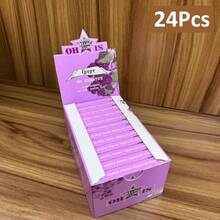 24 pezzi/set Nuove cartine da arrotolare profumate a combustione lenta (50 cartine da arrotolare + 50 filtri per cartine per confezione), accessori per il fumo, cartine da arrotolare con aroma di frutta, ottimo regalo per amici fumatori