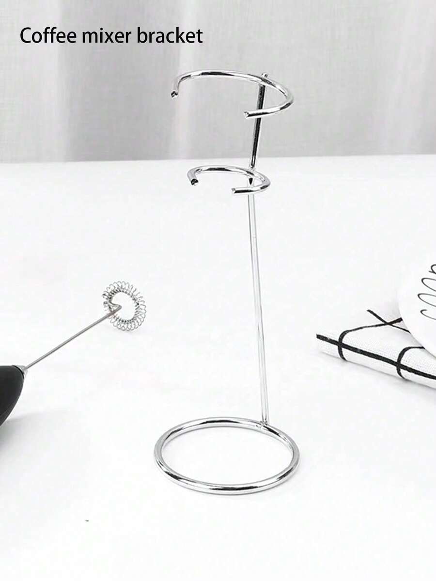 1pc Stainless Steel Milk Frother Holder, Frother Rack, Kitchen Coffee Milk Frother Stainless Steel Stand, Heavy Duty Stand For Various Coffee Frothers, Coffee Accessories, Coffee Storage Cabinet - Multicolor - View 1