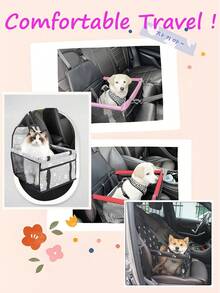 Pet Car Mat Dog Cat Safety Seat Bag Back Seat Special Out Anti Dirty Water Car Seat,Luxury Waterproof Oxford Fabric,Suitable For Front And Rear Seats,Road Trip Dog Car Seat,SUV Backseat Protector,Adjustable 5-Point Safety Belt - Multicolor - View 3
