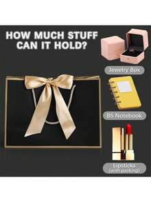 Bộ 5 túi quà giấy cao cấp kèm ruy băng, túi quà tặng lớn có thể tái sử dụng, thích hợp cho đám cưới, tiệc cô dâu, phù dâu, Ngày của Mẹ, tiệc mừng em bé, tân gia, lễ tốt nghiệp, năm mới, sinh nhật, tiệc Valentine. - Nhiều màu - Xem 8