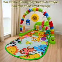HUANG ER 一套婴儿游戏垫/健身垫，婴儿活动健身中心，促进视觉、听觉、触觉、认知感官发展和运动技能，趣味钢琴游戏垫，适合宝宝趴卧玩耍，配有5个婴儿感官玩具，音乐和灯光效果，男女宝宝皆宜，适合0-3/6/9/12个月的新生儿，新生儿必备礼物 - 彩色 - 查看 18