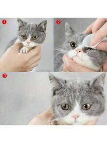 New 130PCS/Set Pet Eye/Ear Wet Wipes Dog Cat Pet Cleaning Wipes Grooming Tear Stain Remover Gentle Non-Initiating Wipes Towel - Red and White - View 2