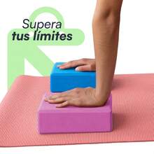 Bloque de yoga Lincky, Ladrillo de pilates ideal para entrenamiento en casa y Gym. Colores Rosa, Negro, Gris y Azul - Gris Claro - Ver 5
