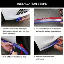 1pc Car Front Bumper Lip Protector, Carbon Fiber Pattern, Plastic Material, Rubber Trim For Car Modification, Suitable For Most Vehicle Models - Anti-collision Strip - View 9