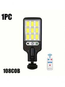 1/2/4/6/8pcs 8000W Solar LED Lights, Waterproof Outdoor Wall Lamp With Adjustable Motion Sensor And Remote Control - No Battery Needed, Suitable For Garden, House, Yard, Garage Lighting