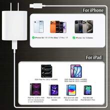 FCV Tương thích với iPhone 17 16 15. Bộ sạc nhanh Type C, bộ sạc USB C tương thích với iPhone 17 16 15 Air Pro Max kèm cáp dài 1,8m (6FT). Tương thích với iPhone 17/17 Plus/17 Pro Max/16/16 Plus/16 Pro Max/15 Pro Max/Tương thích với Pro. - Xem 3