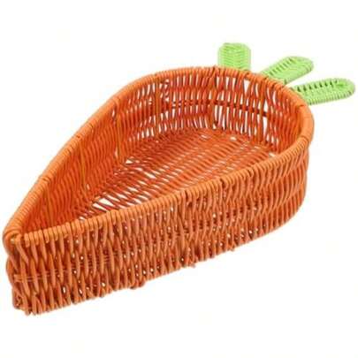 Ciieeo Canasta Decorativa Tejida De Ratán Simulación Para Frutas Y Almacenamiento Cesta De Mimbre Con Diseño Rústico Para Mesa Y Hogar 11.61X7.67X2.75 Pulgadas(default)