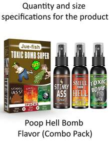 Jue-Fish 1pc/3pcs Set Prank Fart Spray, Gag Gift, Halloween Prank Item, Poop, Bomb Scent Joke, Halloween, Christmas Gag Gift (Ideal Gift For Carnival)
