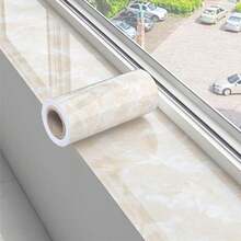 1 Roll, Self-Adhesive White Marble Window Sill Stickers, Waterproof & Moistureproof-Suitable For Furniture, Cabinets, And Threshold Renovation - Easy-To-Stick White Marble Pattern, Window Upgrade | Water-Resistant Coating - White - View 8