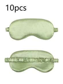 1pc/3pcs/5pcs/10pcs Black, Champagne, Gray, Pink, Green, Blue, Dark Green Double-Sided Silk-Like Breathable Sleep Eye Mask, Relieve Eye Fatigue, Suitable For Girls Nap, Blackout Eye Mask, Non-Tight - Multicolor - View 55